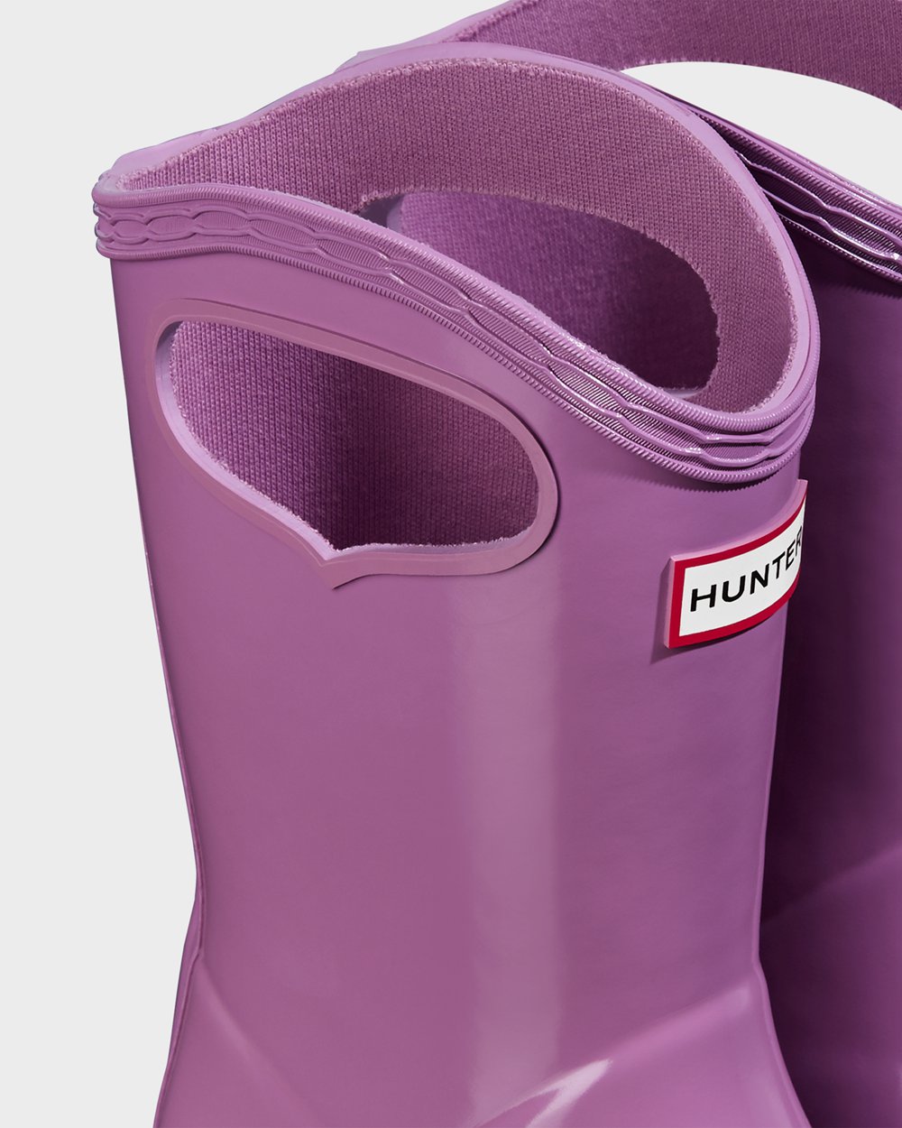 Bottes de Pluie Hunter Original First Classic Grab Handle Gloss Enfant Violette OEKTPYF-89